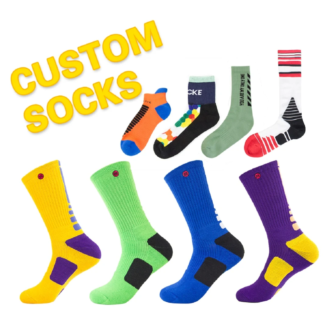 Wholesale Sport Unisex Men Women Soccer Football Non Slip Grip Crew Cotton Socks