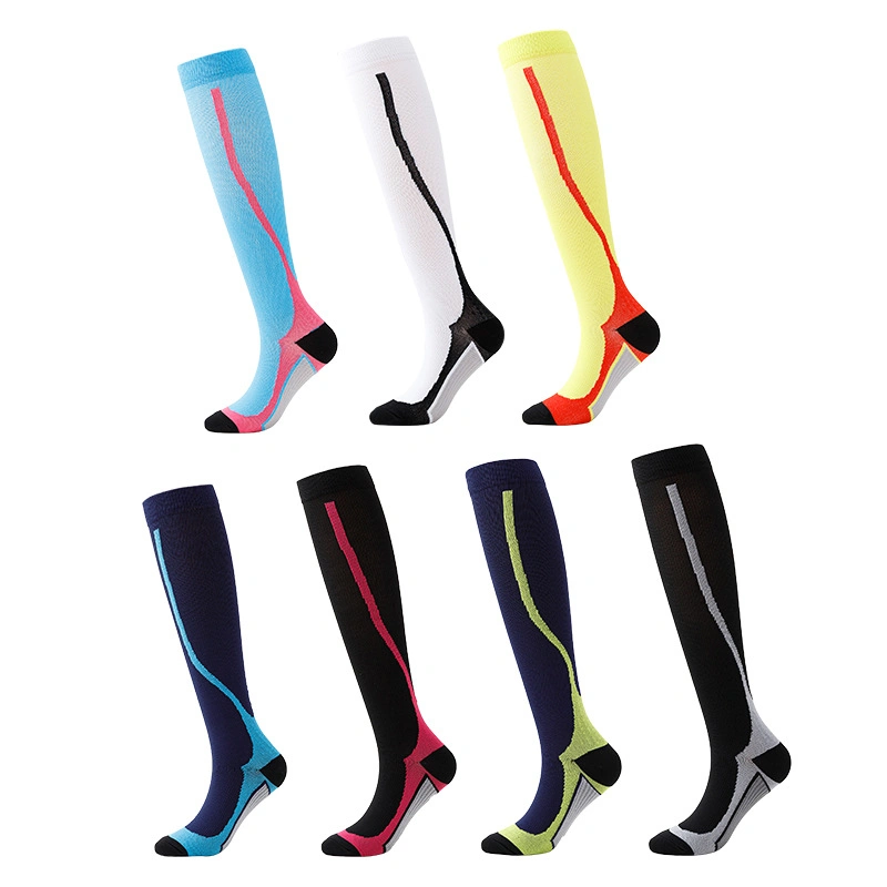 Wholesale OEM Unisex Cycling Running Hiking High Knee Sports Compression Socks