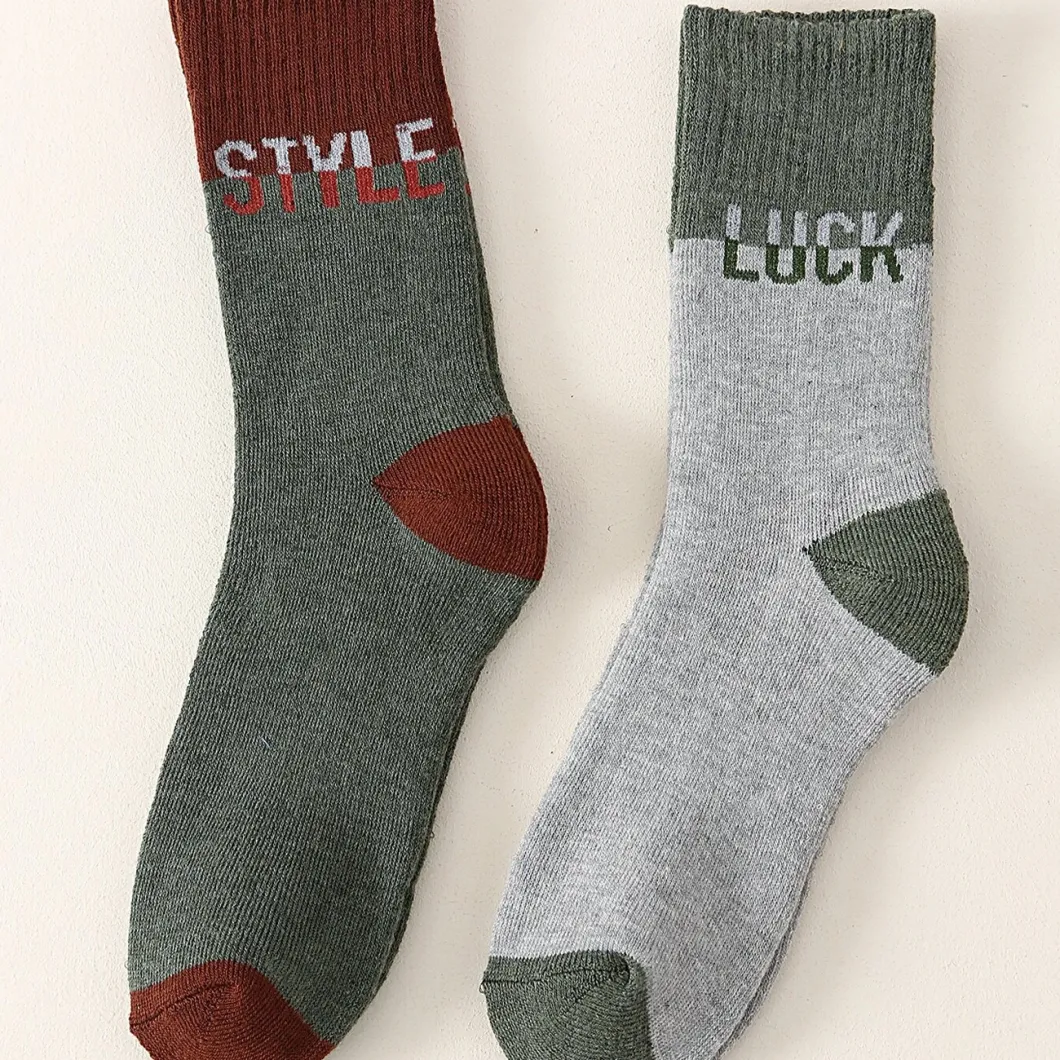 Men Women Unisex Cotton Polyester Colorful Custom Design Anti-Slip Sports Happy Jacquard Crew Socks