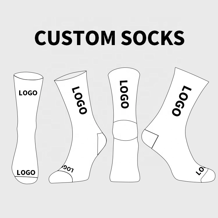 Factory Directly Fashion Cotton Sweat Absorption Sports Terry Socks Jacquard Embroidery Logo Custom Socks for Men and Women